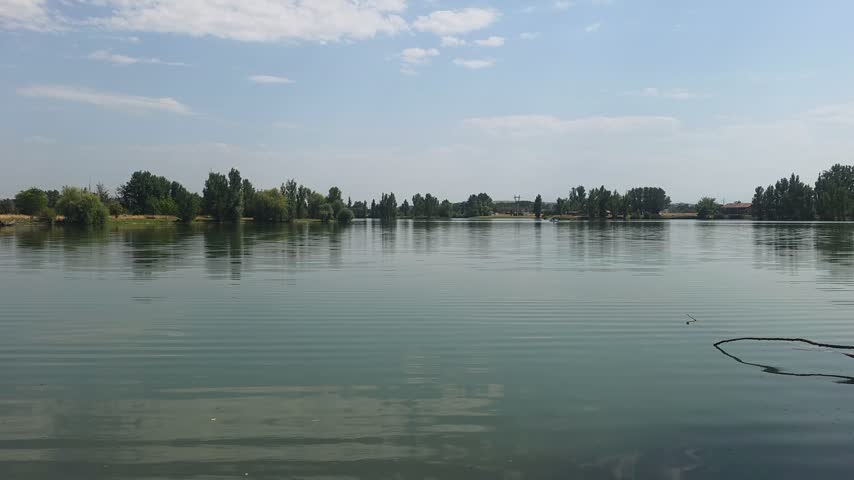 Scenic View of Les Lacs du Fauga in Le Fauga, Haute-Garonne. Toulouse, France