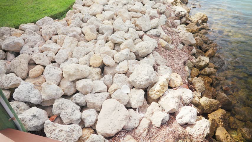 Rocky Coastal Shoreline with Clear Shallow Water and Natural Stones