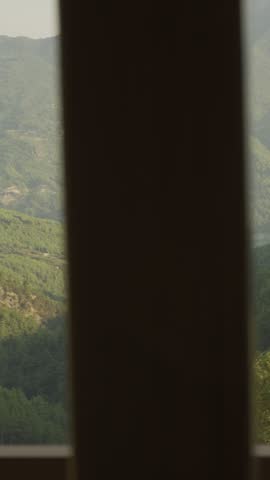 Trees and the dam come together.