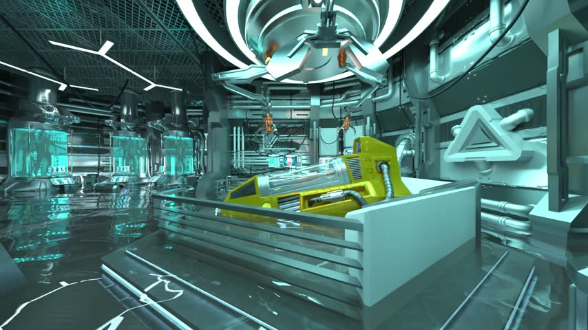 3D rendering of the spacecraft inside