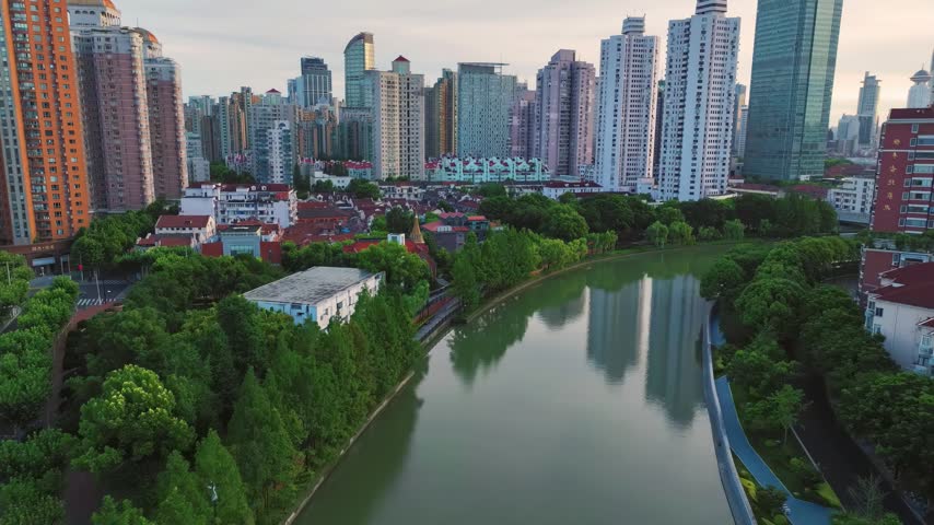 Aerial view captures Shanghai
