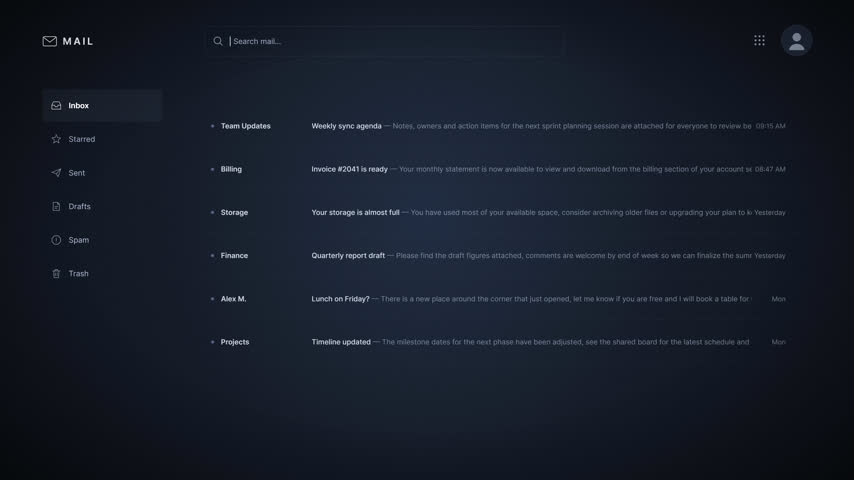 Critical email security alert with glowing red warning interface for cybersecurity. Email security warning with neon red alert state. Incoming email security warning with red critical status