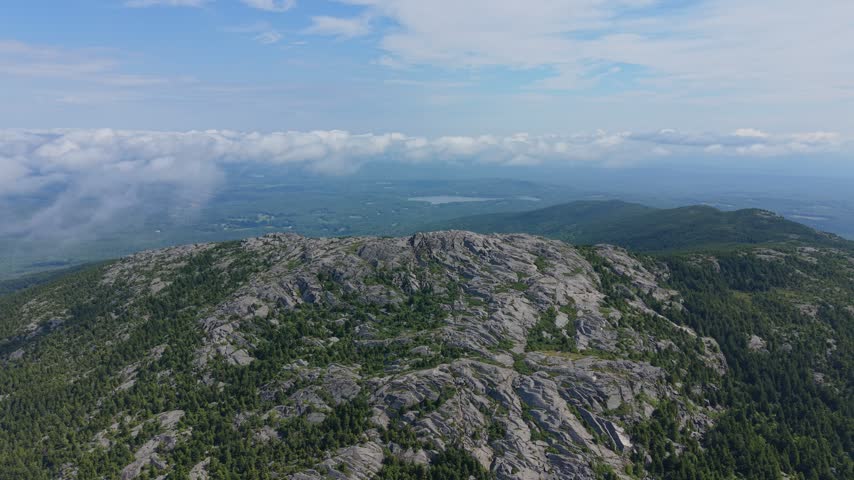 Aerial view of Mount Monadnock in New Hampshire, USA