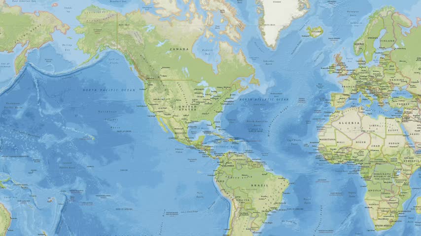Animated Map Highlighting Overseas Highway Route from Miami to Key West Footage