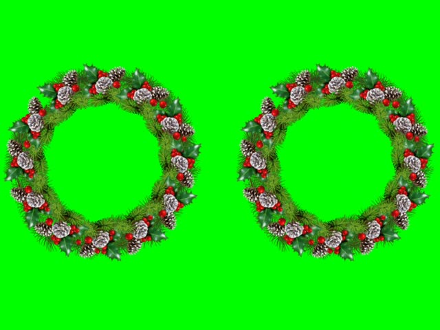 Christmas Light Decorations Animation Green Screen Background FHD 60 Fps 