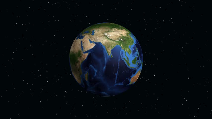 Rotating globe zooms into North America with data overlay pinpointing Manchester New Hampshire USA