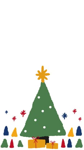 Christmas Tree And Gifts Animation Background