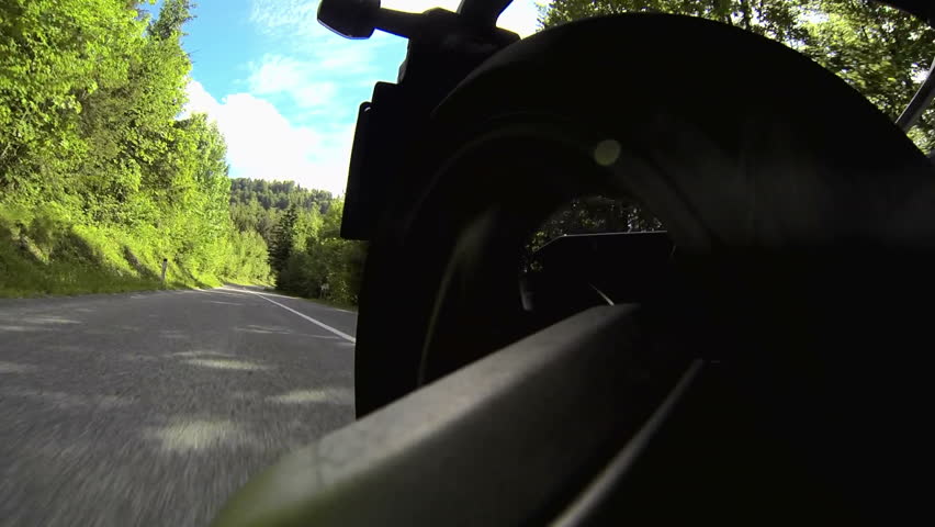 Motorcycle Back Wheel view