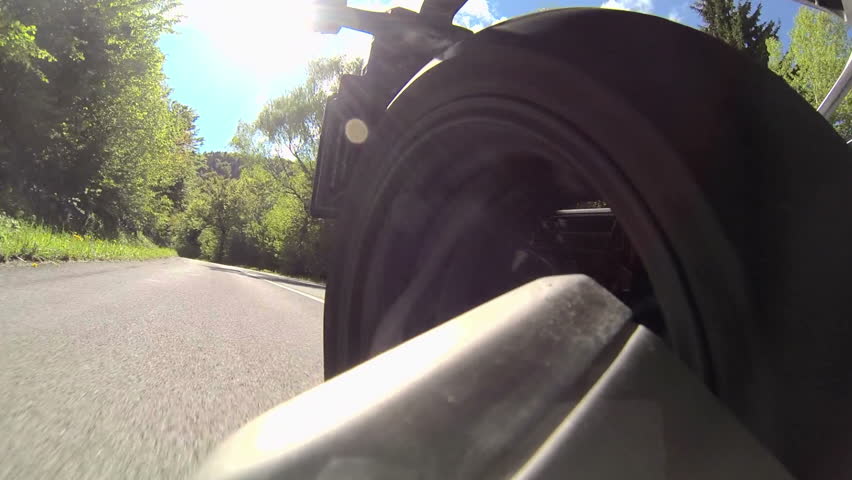 Motorcycle Back Wheel view left side