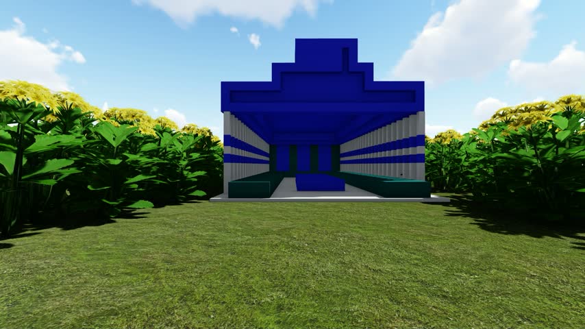 Modern Exhibition Stall in park