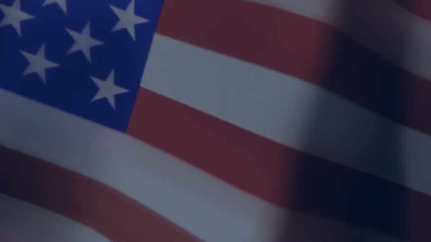 Happy Columbus Day Silver and Blue Text Animation with Golden Ship on American Flag Background