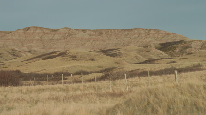 Southern Alberta prairie landscape bluffs