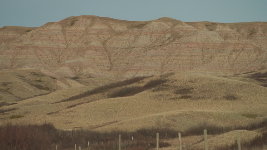 Southern Alberta prairie landscape bluffs