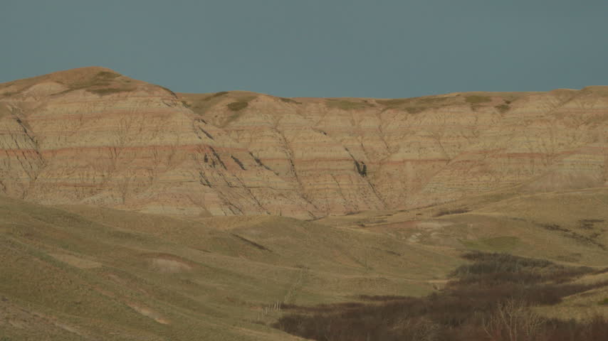 Southern Alberta prairie landscape bluffs