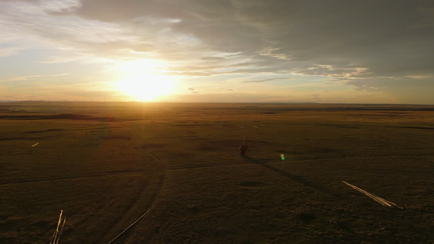 Southern Alberta prairie landscape sunset