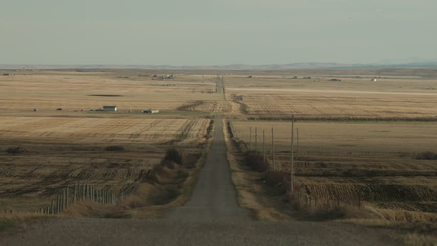 outhern Alberta prairie landscape country road