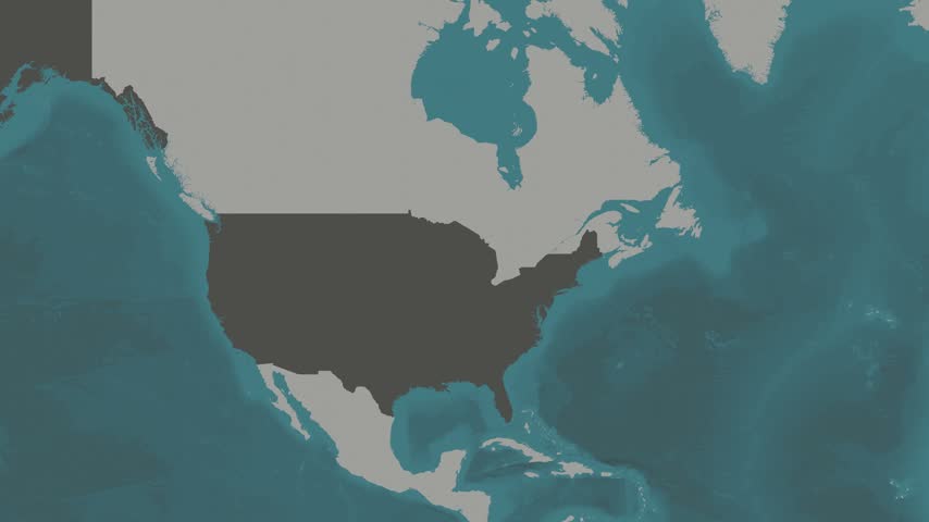 Montana state detailed 3D animated cartography featuring Helena capital indicators, glowing highway connections, and mountain border elevation on a dark background. Built for educational and documentary use.
