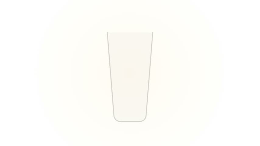 Fresh Orange Juice Pouring Into Glass Animation.
