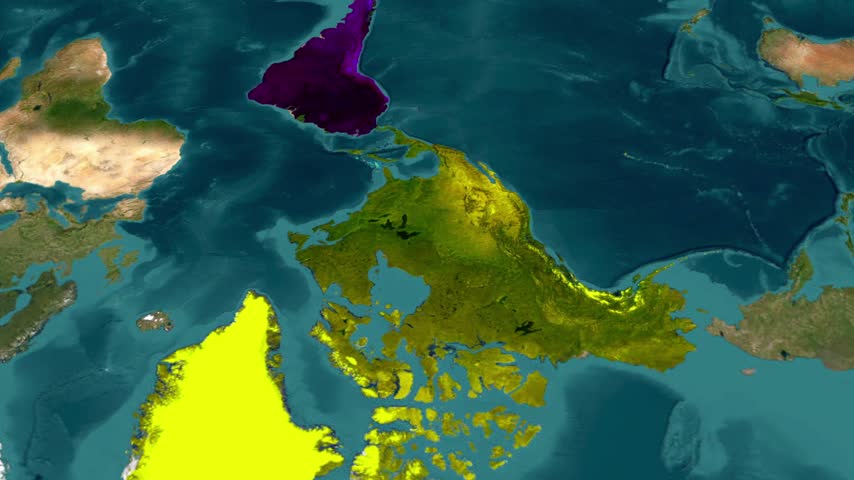 Geographic map illustration showing north and south america continents with geography