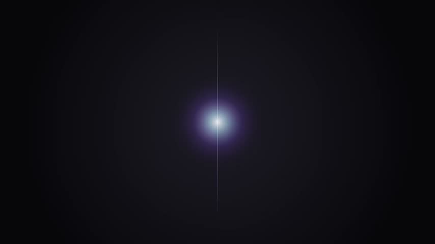 Bright light beam with glowing center against dark space background a showcasing a concentrated with radiant core