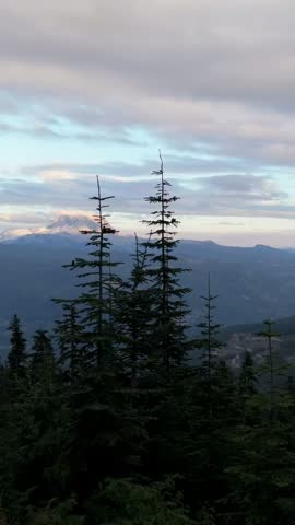 Majestic Snow-Capped Mountains and Verdant Forest Landscape in British Columbia, Canada