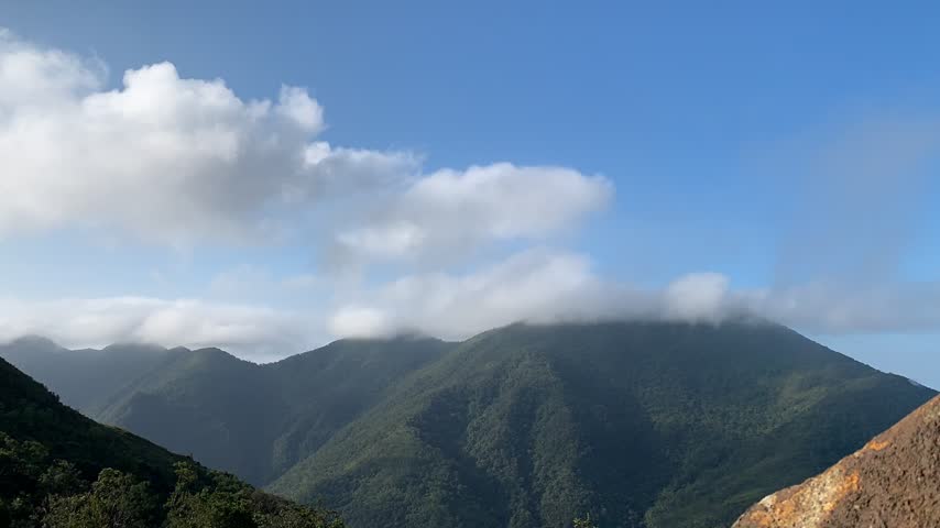 Beautiful cloudscape on the mountaintop