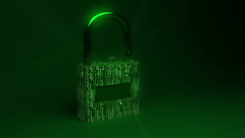Firewall Activated lock with Data Particles concept
