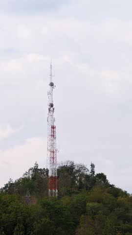 Telecommunication Tower on Elevated Ground