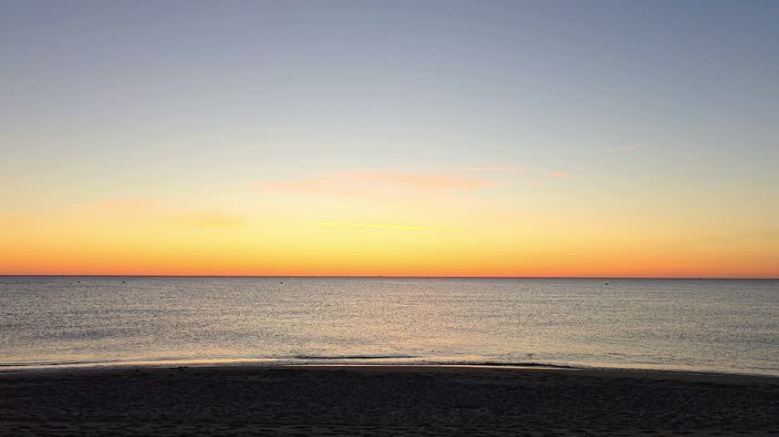 A sunset over the ocean