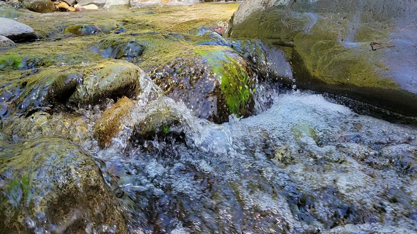 water over rocks in small stream
