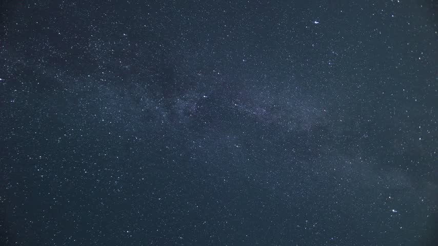 Milky Way and Stars Moving Across Night Sky 4K Timelapse