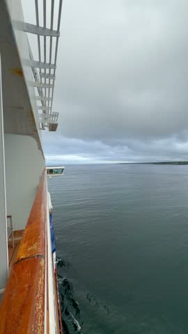 An aerial view of the bay near Sydney, Nova Scotia Canada on a gray day.
