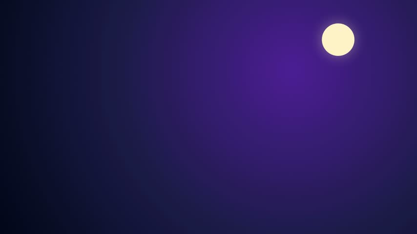 Silhouettes of birds flying against a purple night sky with moon.halowwen