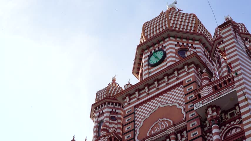 Jami Ul-Alfar Mosque in Colombo Sri Lanka