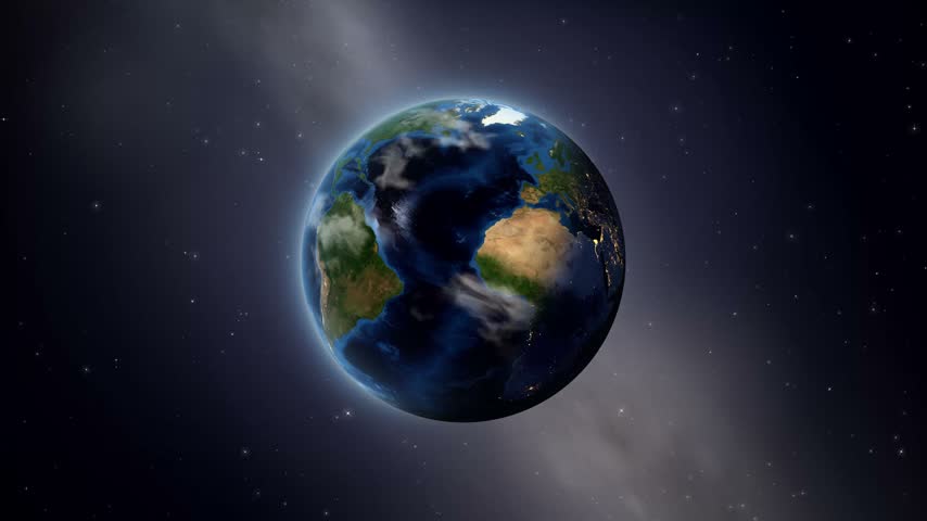 3D Earth satellite view zooming in from outer space to a pinpoint on Alexandria, Egypt. Includes NASA public domain imagery.