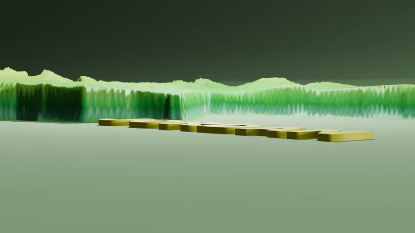 Detailed 3D terrain and elevation map of Jordan created in Blender, showcasing topographic relief, varied elevations, desert landscapes, plateaus, highlands, valleys, and the Jordan Rift Valley. Suitable for map visualization, motion graphics, geographic presentations, and 3D animation projects.