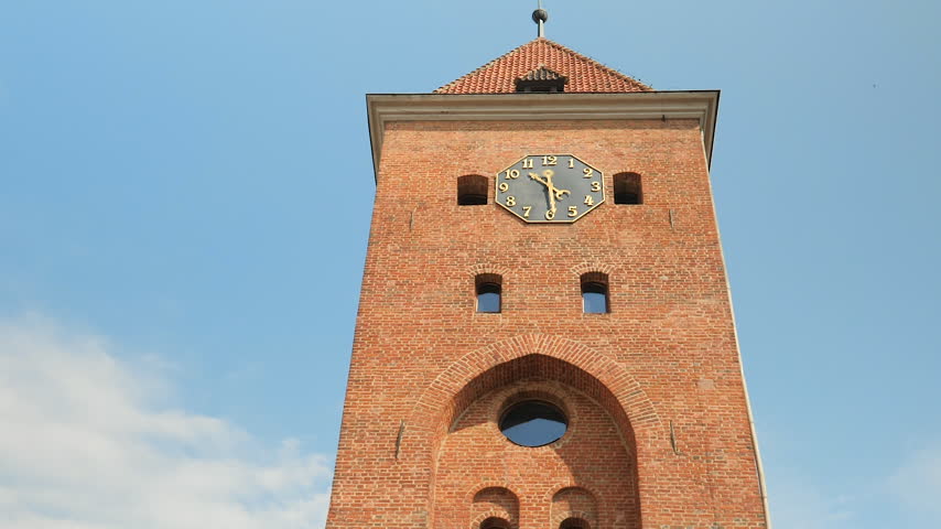 Elblag city, Poland. The City Gate building (tower).