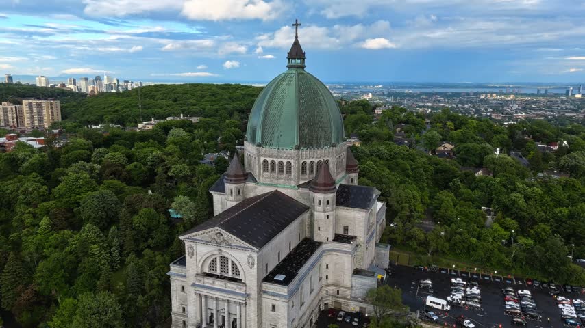 Aerial drone shot of Saint Joseph