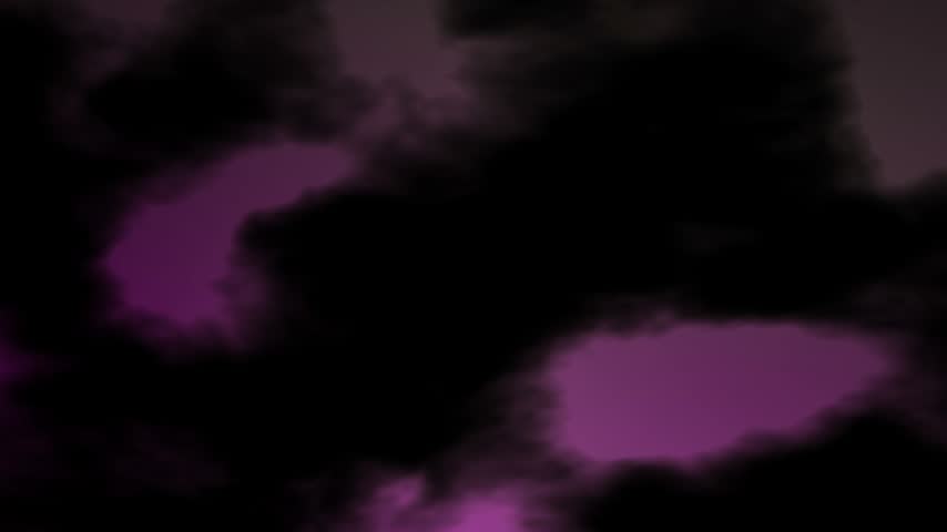 Purple atmosphere featuring dark cloudlike formations against a vibrant background.