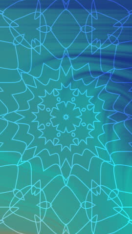 Cyan geometric mandala overlay pattern with symmetrical lines in light blue abstract digital art. Perfect for background designs and textile printing.