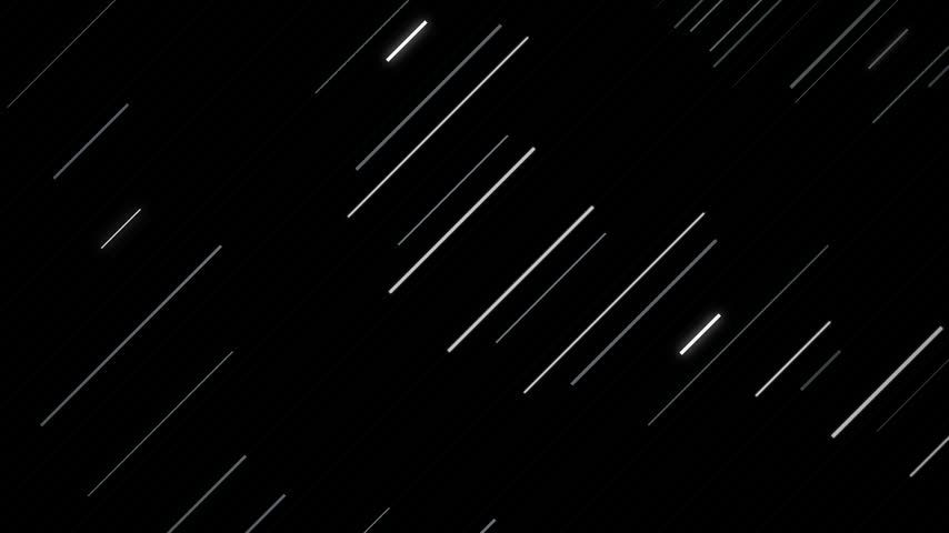 Diagonal star trails moving across black night sky