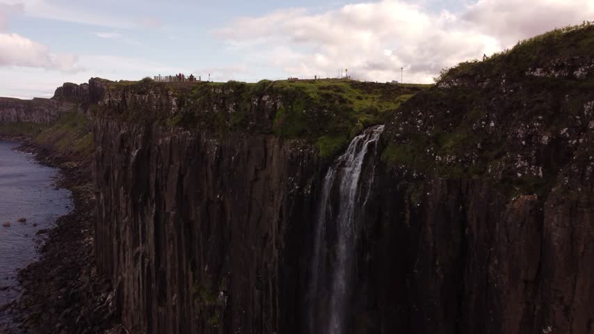 Spectacular 4K Aerial View of Coastal Waterfall and Towering Sea Cliffs on Isle of Skye Scotland
Categories: Nature · Travel
