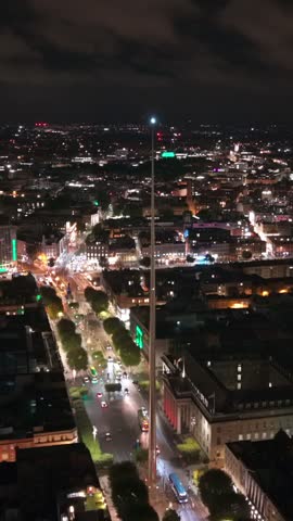 Reversing 25FPS vertical social ratio aerial video of O