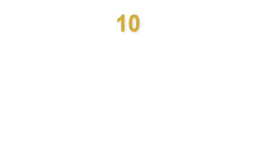 Minimalist Motion Graphics Animation of Orange HO Letters and Yellow Number 6 on White Background