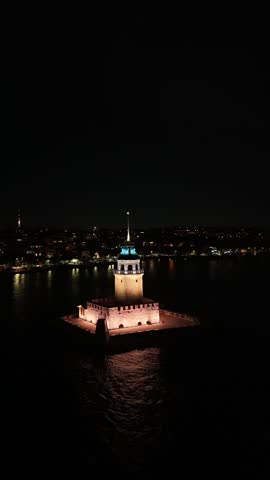 Istanbul Bosphorus Kiz Kulesi Night Cinematic Aerial Drone View

Spectacular cinematic night aerial footage of Kiz Kulesi in Istanbul, surrounded by the Bosphorus and illuminated city lights, showcasing one of Istanbul