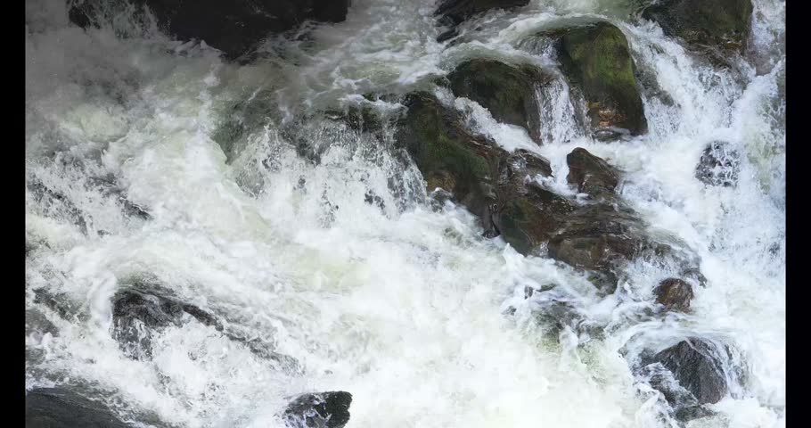 Rushing Creek Water Over Rocks in Ketchikan Alaska 4K