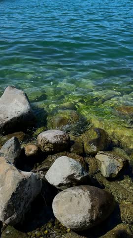 rocks in the lake water