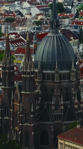 Aerial view of Vienna city center, Austria