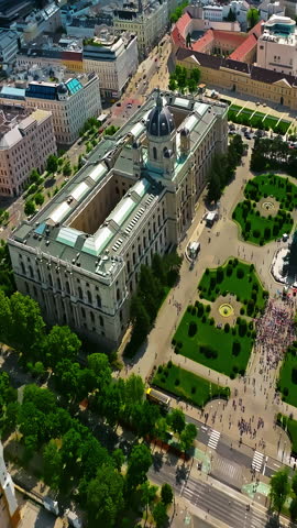 Aerial view of Vienna city center, Austria
