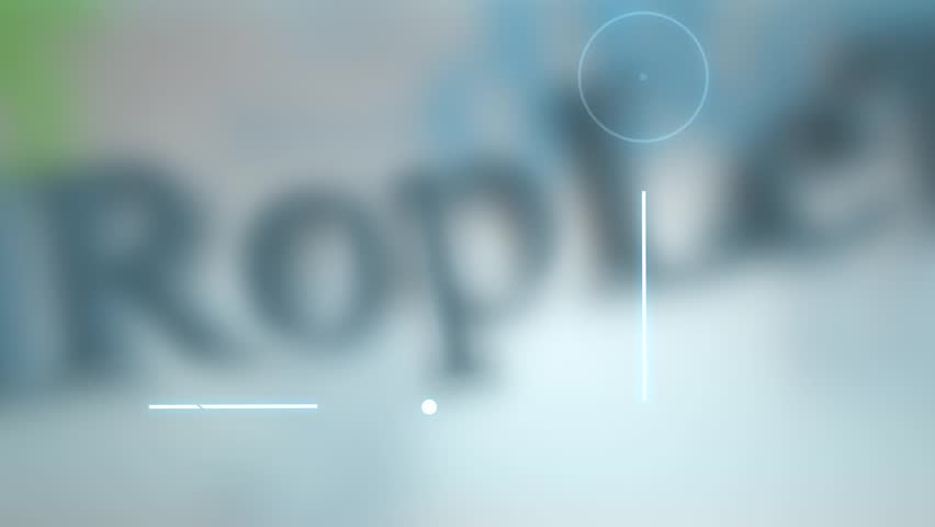 Abstract digital droplet for video background.